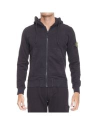 Stone Island | Black Stone Island Hooded Sweatshirts for Men | Lyst