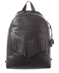 john varvatos leather backpack