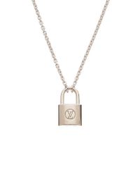 Louis Vuitton Silver-tone Lock It Pendant Necklace in Metallic - Lyst
