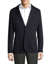 J Lindeberg Synthetic Piemonte La Unc Raw Pique Sportcoat In Black For Men Lyst