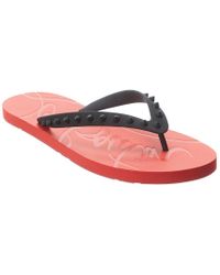 Christian Louboutin Loubi Flip Flop in Red for Men | Lyst