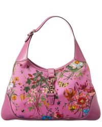 gucci jackie floral bolsa
