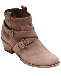 Cole Haan Suede Jensynn Bootie in Stone Taupe Suede (Brown) - Lyst