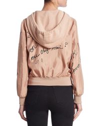 Cinq À Sept Multicolor Effie Embroidered Hooded Bomber Jacket