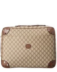 Gucci Natural GG Supreme Canvas & Leather Briefcase for men