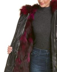 Nicole Benisti Black Belleville Leather-trim Coat