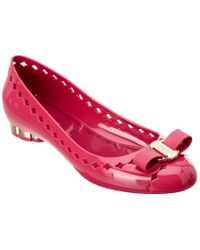 flower heel jelly ballet flat