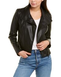 bagatelle leather trucker jacket