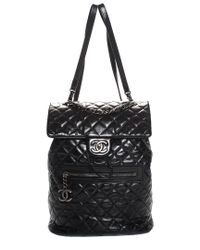chanel black backpack