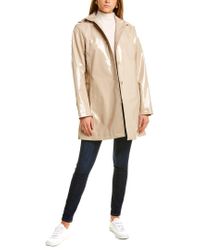 jane post white raincoat