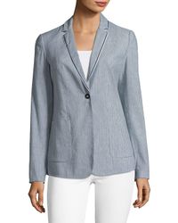 tahari blue blazer