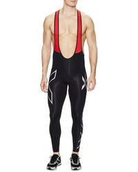 2XU Synthetic Compression Cycle Bib Tights in Black/Red (Black) for Men -  Lyst