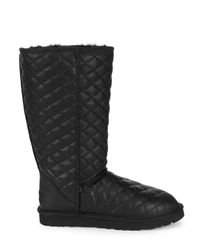 black quilted uggs