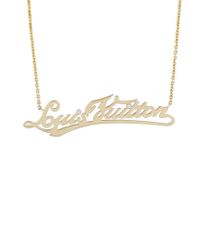Louis Vuitton Louis Vuitton 18k 0.10 Ct. Tw. Diamond Logo Necklace in Metallic - Lyst