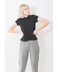 ATM - Blue Polka Dot School Boy Pocket Tee - Lyst