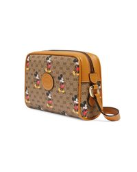 Gucci Leather Disney X Shoulder Bag in Beige (Natural) - Lyst