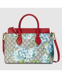 gucci blooms blue tote
