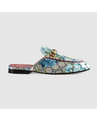 gucci slippers blue