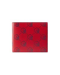 Gucci Leather Ghost Wallet Red Men Lyst