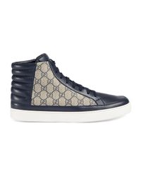 gucci common high gg trainers