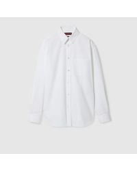 Chemise avec serpent Gucci pour homme en coloris Blanc Lyst