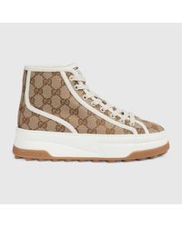 Gucci GG High Top Sneaker - Brown