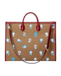 Borsa shopping Doraemon xGucci in Tela da Uomo colore Neutro | Lyst