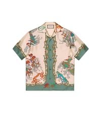 Gucci Camicia in Seta a Maniche Corte uomo - Glamood Outlet