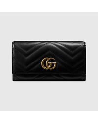 Gucci Geldbörse GG Marmont - Schwarz