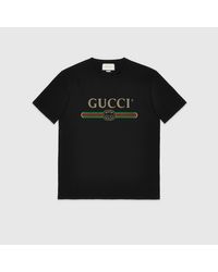 Gucci Übergroßer T-Shirt Mit Logo - Schwarz