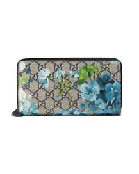 gucci blue blooms wallet