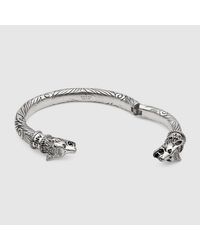 メンズ Gucci グッチ アンガーフォレスト ウルフヘッド シルバー ブレスレット メタリック Lyst