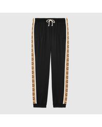 Gucci Loose Technical Jersey Track Bottoms - Black