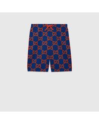 Gucci GG Cotton Jacquard Shorts - Blue