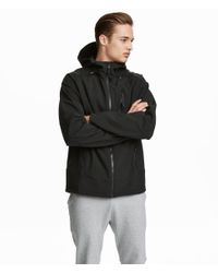 H&M Fleece Softshell Jacket in Black for Men - Lyst