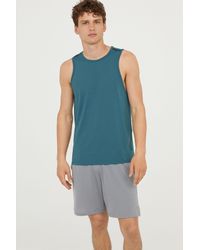 H&M Synthetic Sports Vest Top in Turquoise (Blue) for Men - Lyst