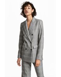h and m checked blazer