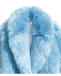 sky blue faux fur jacket