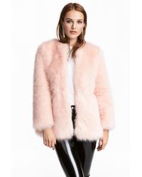 light pink furry jacket