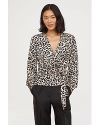 wrap front blouse h&m