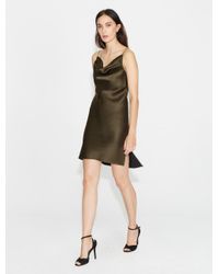 halston heritage slip dress