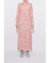 ganni goldstone crepe dress