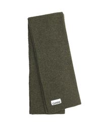 green ganni scarf