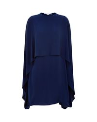 Stella McCartney Blue Anderson Cape-overlay Dress