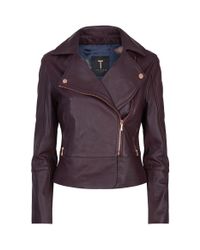 ted baker leather jacket womens