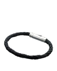 Links Of London Leather Venture Bracelet In Black For Men Lyst