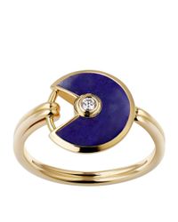 Cartier Extra Small Yellow Gold And Lapis Lazuli Amulette De Ring in Blue |  Lyst Canada