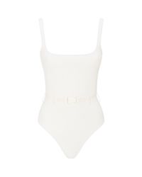 black and white zip up swimsuit