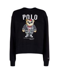 Polo Ralph Lauren Black Polo Bear Print Sweatshirt