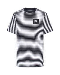 Nike Cotton Striped Air T-shirt in White for Men | Lyst Canada